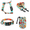 ACCESSORY KIT. Medium dog. Blue Lagoon Psiakrew Series; Collar, Harness, Leash, Sachet for dog treats