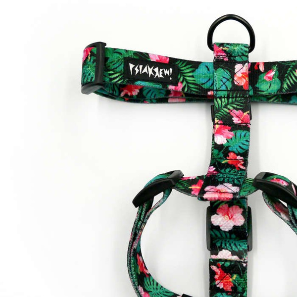 Harness for Dog, Model Tropical Monstera Guard Harness
