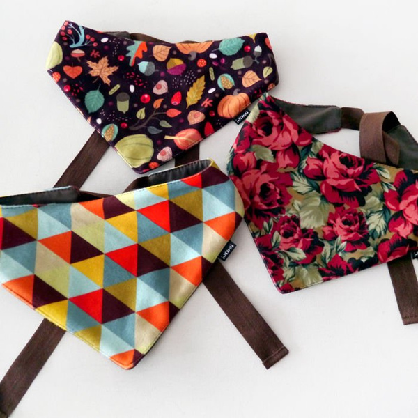 Premium Dog Bandana Autumn handkerchief style to tie around your pet’s neck