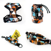DOG ACCESSORY KIT. Psiakrew Wild Animals Series; Dog Harness, Sachet, Pouch, Hip Bag