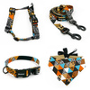 ZUBEHÖRSATZ. Großer Hund. Wild Animals Psiakrew-Serie; Halsband, Geschirr, Leine, Bandana