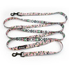 Long Dog Leash Llama Pink, width 2 cm (0.78") wide, black snap hook 6 cm