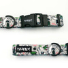 Dog Collar Psiakrew Grey Llama 2.5 cm, 1"  wide, black extras