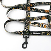 Long Dog Leash Zodiak width 2 cm (0.78") wide, black snap hook 6 cm