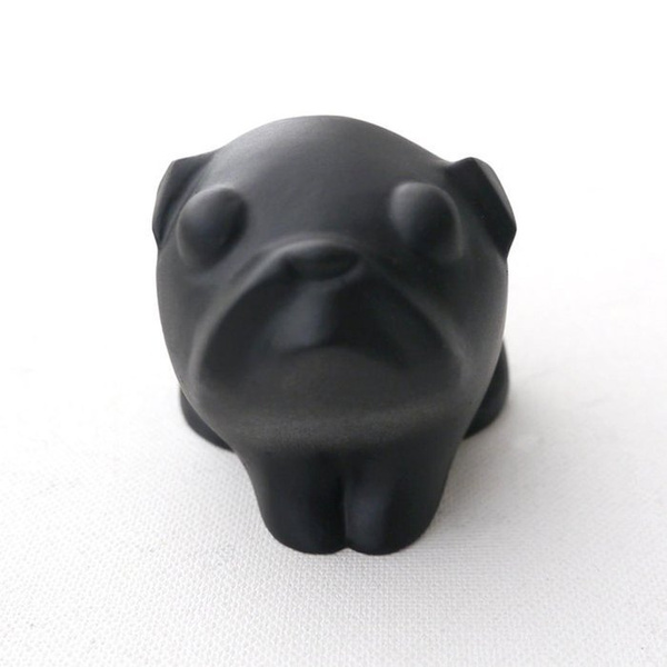 Sculpture Pug Mops Carlin My Black Sweetness
