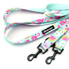 Dog Leash Azure Pool width 2.5 cm, 1"  wide, snap hook black 6cm
