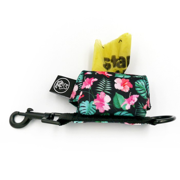 Pouch for poop bags Tropical Monstera Psiakrew