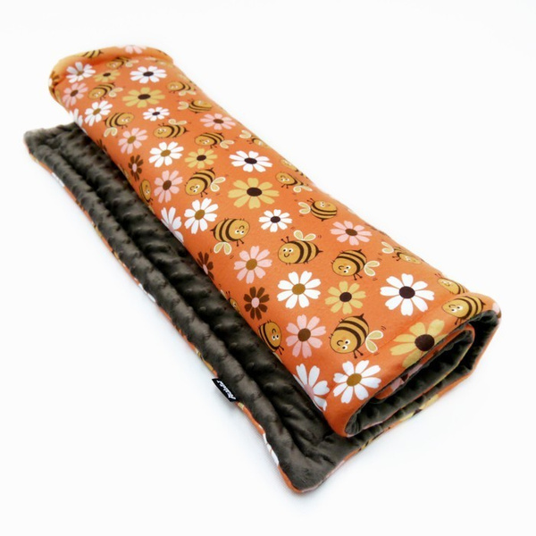 Dog Blanket Busy Bees Psiakrew, Mat, Minky fleece plaid