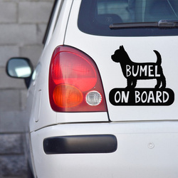Car sticker with the name of the Yorkshire Terrier Dog On Board Psiakrew