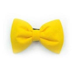 Żółta Kokarda dla psa Mucha Psiakrew, Muszka ozdoba do obroży