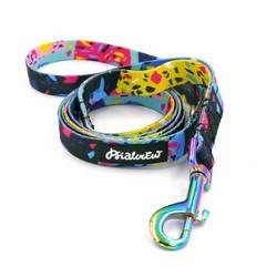 City leash for Dog Terrazzo, width 2 cm, holo carabiner 7 cm