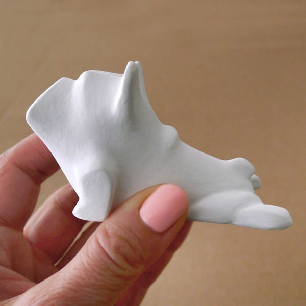 Sculpture French Bulldog White Yoga
