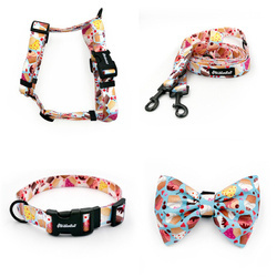 ACCESSORY KIT. Medium dog. Hot Sweetness Psiakrew Series; Collar, Harness, Leash, Bow Tie