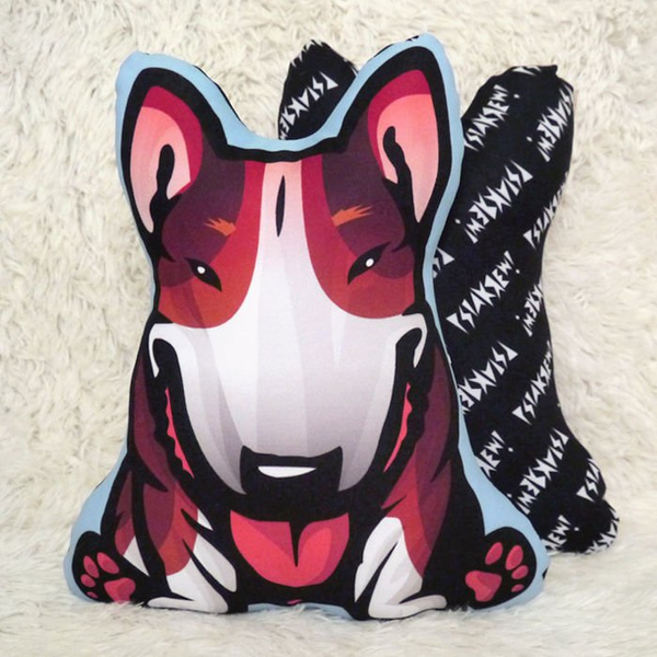 Poduszka Pies Bull Terrier Tricolor Psiakrew Przytulanka