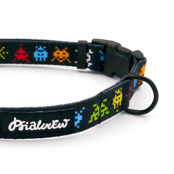Dog Collar Invaders Psiakrew, 2 cm 0.78" wide, for smaller dogs