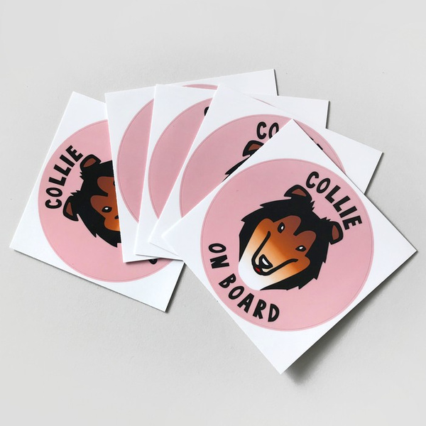 Collie Hund Aufkleber für Auto Stoßstange Auto Moto Karosserie Heckscheibe