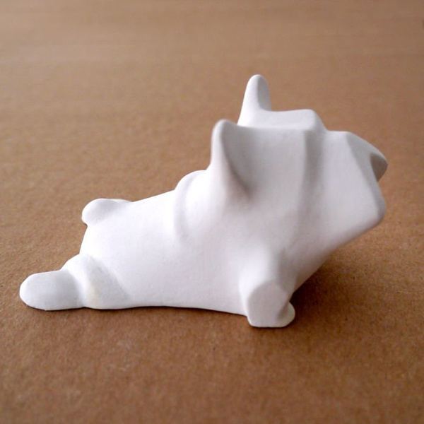 Sculpture French Bulldog White Yoga
