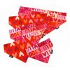 Doppelseitiges Bandana für den Hund I LOVE YOU, Schal zum Valentinstag mit einem Tunnel für das Halsband Psiakrew