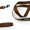 Brown Dog Leash width 2 cm 0.78 ", black extras