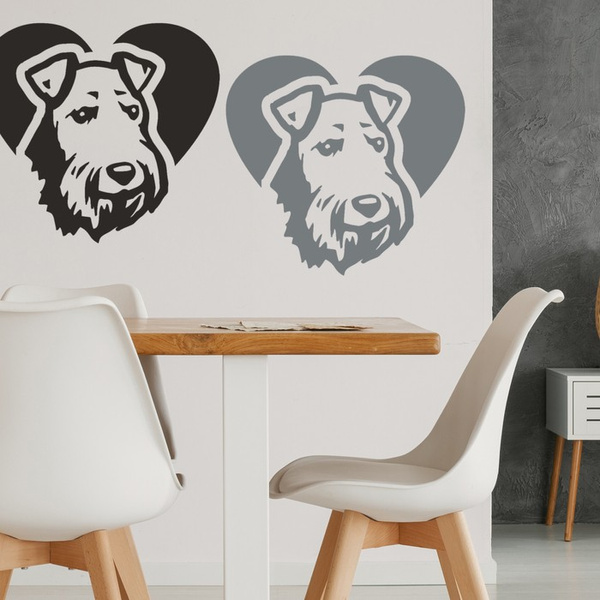 Schnauzer Love Dog wall decal Psiakrew
