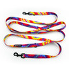 Hundeleine Tie Dye Psiakrew Breite 2 cm, schwarzer Karabinerhaken 6 cm