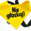 Bandana dla Psa NIE GŁASKAJ! Psiakrew, personalizowana wiązana chusteczka, żółta apaszka