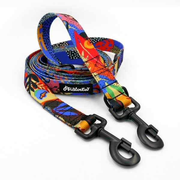 Dog Leash Colorful Thicket snap hook black 8cm