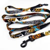 Dog Leash Wild Animals width 2.5 cm, 1"  wide, big black snap hook