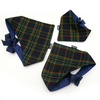 Hunde-Bandana Tartan Dunkelblaues Taschentuch zum Binden um den Hals Ihres Haustieres