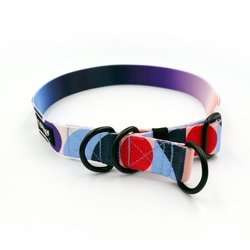 Obroża półzaciskowa Boogie Woogie 2,5 cm, dla średnich i większych psów, czarne dodatki