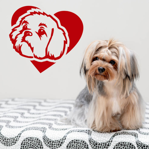 Shih Tzu Love Dog wall decal Psiakrew