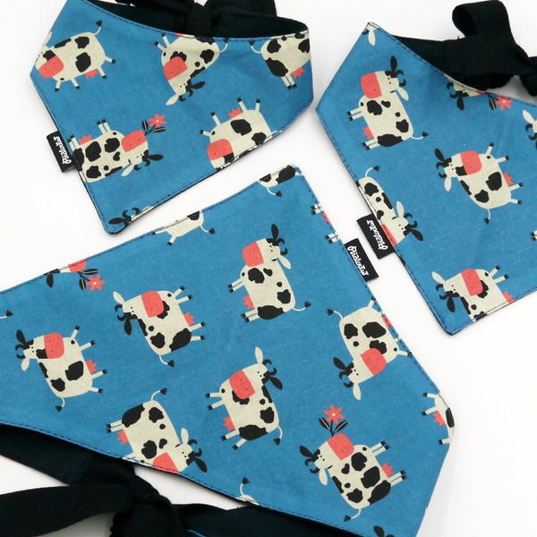 Spotted Cow Psiakrew Bandana, gebundenes Taschentuch, Baumwollschal