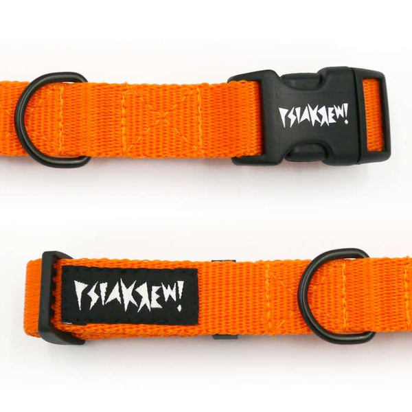 Orange Collar for dog Psiakrew, 2 cm 0.78" wide, for smaller dogs