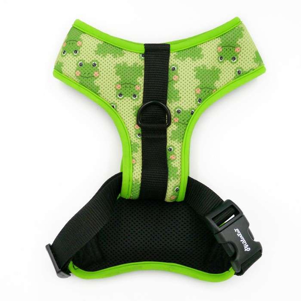 Dog Harness Green Frogs, Always Feeling Cool, Super Soft Psiakrew