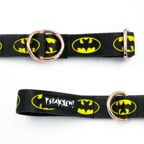 Half-choke collar Batdog, 2.5 cm wide, medium and big dogs, rose gold