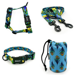 ACCESSORY KIT. Big dog. Peacock's Eye Psiakrew Series; Collar, Harness, Leash, Sachet for dog treats