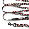 Long Dog Leash Pirates Psiakrew width 2 cm (0.78"), black snap hook 6 cm