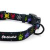 Dog Collar Invaders Psiakrew 2.5 cm 1"  wide, black fittings