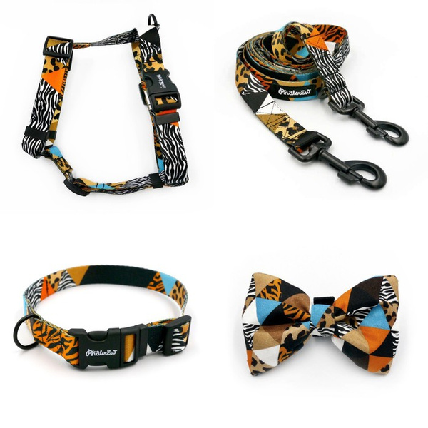 ACCESSORY KIT. Big dog. Wild Animals Psiakrew Series; Collar, Harness, Leash, Bow Tie