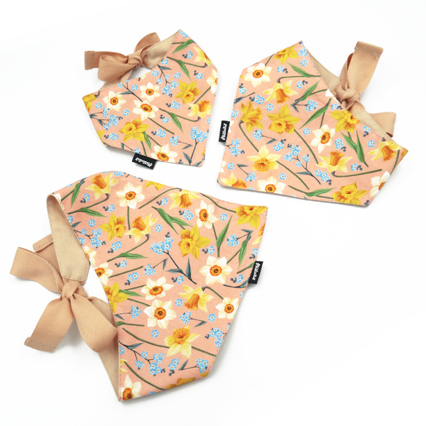 Dog Bandana Nice Flowers Psiakrew handkerchief style to tie around your pet’s neck