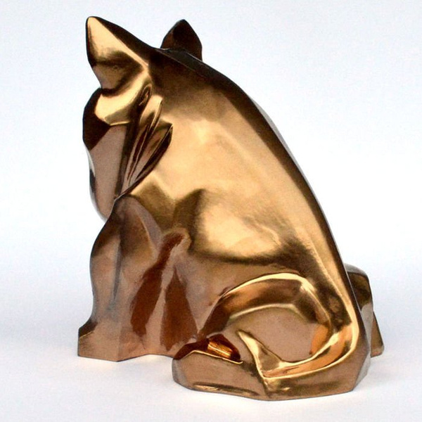 Sculpture Bull Terrier Golden Bling Bling!