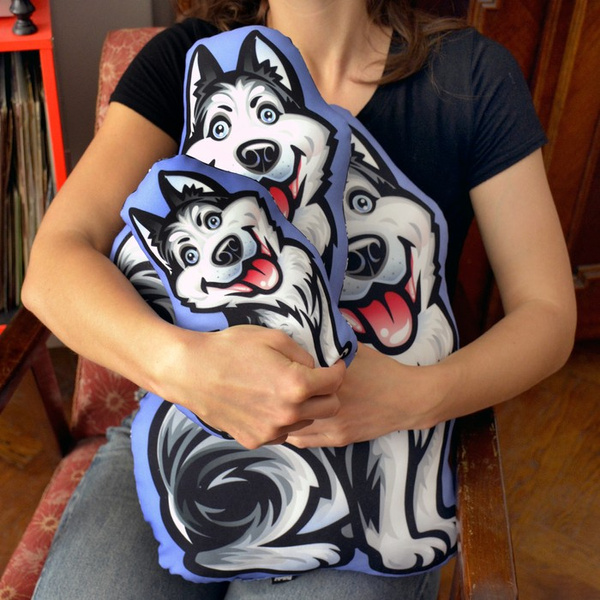 Sibirischer Husky Hundekissen Psiakrew Kuscheliges Maskottchen Plüschtier