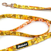 Walking leash for Dog Busy Bees Psiakrew, width 2 cm, golden snap hook 6 cm