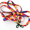 Długa Smycz Dla Psa Tie Dye Przepinana Regulowana szerokość 2 cm, czarny karabińczyk 7 cm