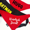 Bandana dla Psa Wesołych Świąt Psiakrew, personalizowana chusteczka, czerwona apaszka dla pupila