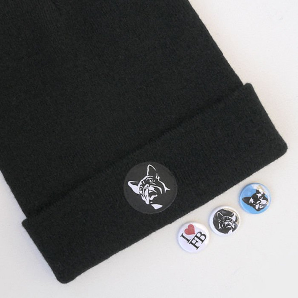 Black Winter Hat French Bulldog, Bully Team Psiakrew