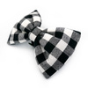 Bow tie, black and white Vichy check for a dog, bow, bow tie, Psiakrew collar decoration