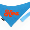Personalizowana Niebieska Bandana z imieniem Psa Psiakrew wiązana chusteczka apaszka