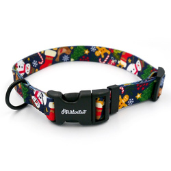 Dog Collar Psiakrew Winter is coming 2.5 cm 1"  wide, black extras