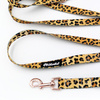 Long Dog Leash Tarzan panthera pattern, width 2 cm (0.78")  wide. rose gold snap hook 6 cm